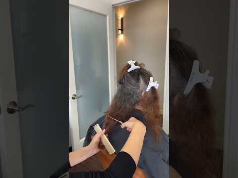 Gray blending in action! 🎀 #grayblending #hair #hairtok #hairstyle #haircare #hairstyles #haircolor