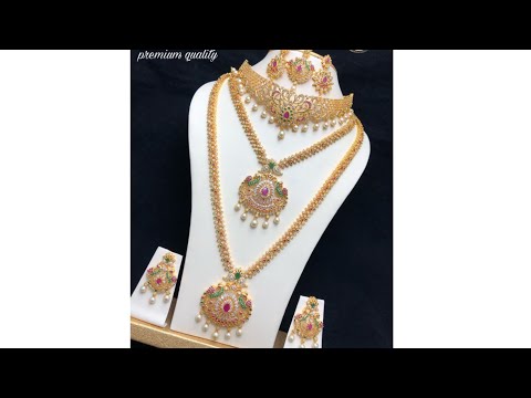 AD stone semi bridal collection@ affordable price| Imitation jewellery collection online shopping