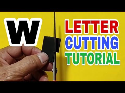 LETTER (W) CUTTING TUTORIAL #lettercutting