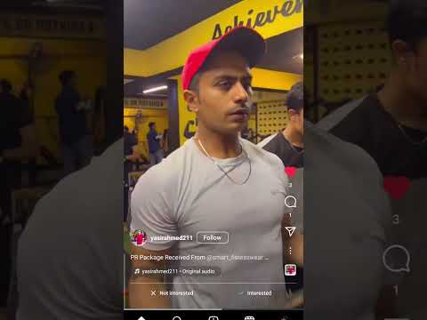 presents yasir ahmed Pakistani actor giving feedbacks to our products #active #gymwear#fitnesswear