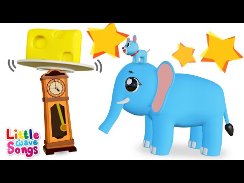 Hickory Dickory Dock (3D) | Nursery Rhymes For Toddlers | Little Wave Songs - Baby Coco