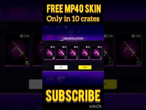 FREE MP40 Skin only in 10 crates😱 #ff #shortvideo #ffshort #freefire #viral #shorts