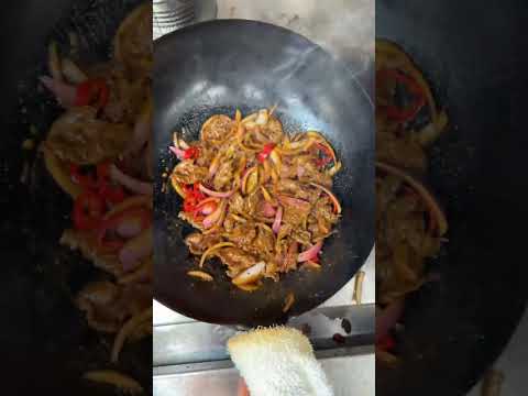 ASMR Mongolian beef #chinesefood #mongolianbeef #shorts #recipe