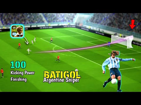 The Argentine Sniper 🚀🥵🔥 Batistuta Booster Card Review in eFootball 24 Mobile 😍 PES EMPIRE•