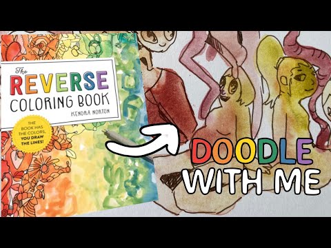 ☆ Doodle with me ☆ using the REVERSE COLORING BOOK part 3