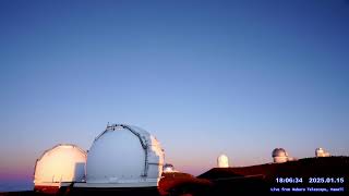 Maunakea Eastern View and Meteor Shower LIVE from NAOJ Subaru Telescope, Hawai'i