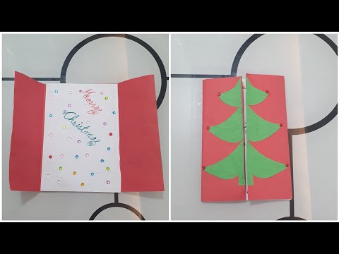 DIY Christmas card/Handmade Christmas Greeting card/How to make Santa Greeting card/Christmas card