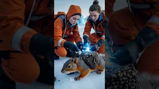 Arctic Rescue: Healing a Giant Squirrel with Laser Tech! ❄️🐿️✨ #wildliferescue