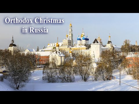 Trip to Holy Trinity Lavra in Sergiev Posad Сity / White Orthodox Christmas in Russia