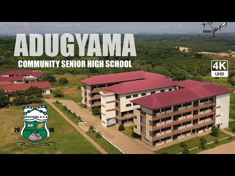 Adugyama Community Senior High School ADHISS Aerial View 4K