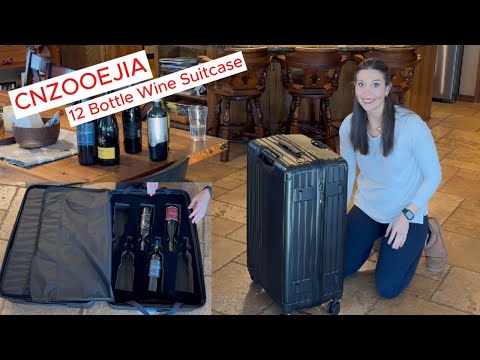 CNZOOEJIA 12 Bottle Airplane Travel Wine Suitcase, waterproof and tough #suitcase #wine #winelovers