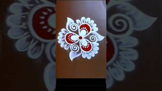 Mini muggulu design 🌺 Easy daily rangoli 🌺 latest kolam 🌺#shorts #trending #muggulu #flowerdrawing