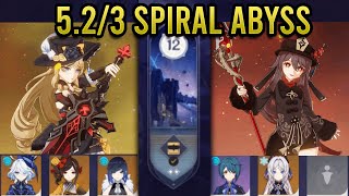 C0 Navia Wet Rock & C1 Hu Tao, C2 Citlali and Xingqiu | 5.2/5.3 Spiral Abyss - Genshin Impact