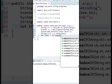 🤔🤫🥰Using indexOf to Find All Occurrences of a Word in a String #shorts #youtubeshorts #javatcoding