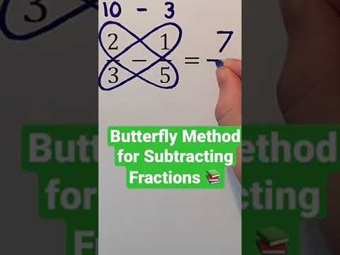 Butterfly Method for Subtracting Fractions 📚 #shorts #math #maths mathm#mathematics #education #yt