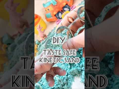 Taste Safe Kinetic Sand 🌈 #shorts #diy #sensoryplay