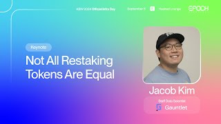 [Epoch Seoul] Not All Restaking Tokens Are Equal