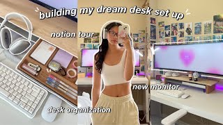 productive days in my life | aesthetic desk tour *pinterest inspo* & NEW student notion tour