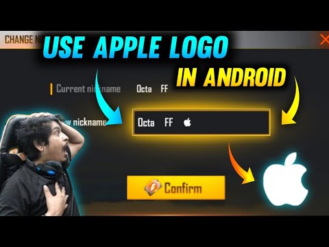 How to use iphone logo your name in free fire | how to use apple symbol your name in free fire.