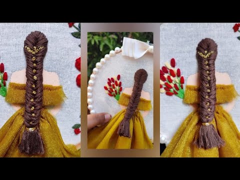 Hair Embroidery for Beginners |  French Hair Embroidery Tutorial  | Embroidery design girl dress