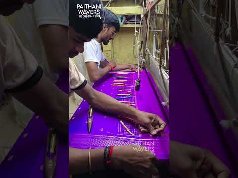 Making of Silk Paithani Saree #art #making #traditional #wear #handloom #paithani #saree