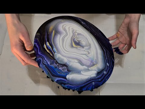 2 GORGEOUS Purple Clouds 💜 (Fluid art on Records)