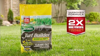 How to Get Rid of Dandelions and Other Weeds using Scotts® Turf Builder Weed & Feed