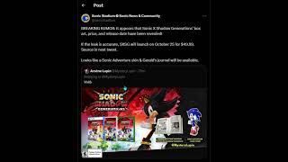 NEW BOX ART LEAKED + NEW SONIC SKIN + NEW JOURNAL INFO & DETAILS!!! ??? #Sonic News #Shorts