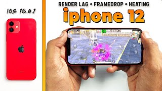 iPhone 12 Detail Gaming Review(3.4 update)🔥 RenderLag , FrameDrop Test 👍 Bgmi 2024