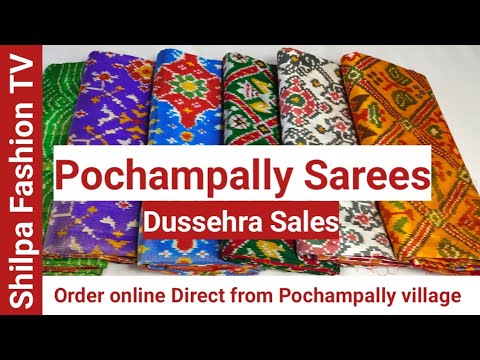 Pochampally silk sarees | Ikkat pure pattu sarees collection | Shilpa weaves