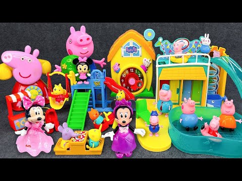 🥰LIVE Mickey ASMR 🥰 Zufriedenstellendes Auspacken des Peppa Pigs Spielbereich-Spielzeugset 🐽🐽