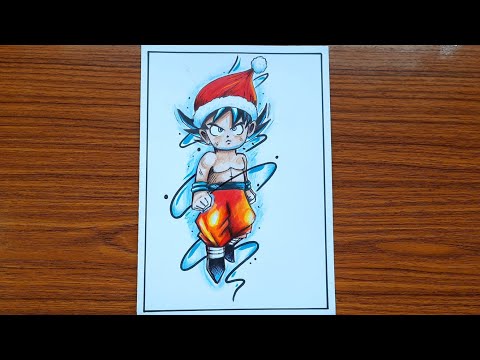 Kids goku drawing with colour pencil | Dragon ball z goku drawing step by step