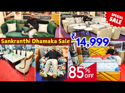 Sankranthi Dhamaka Sale Flat 85% Discount Chepeast Furniture Market Sofa Sets Dining Table & Cots