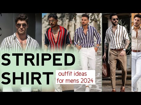 STRIPED SHIRT outfit ideas mens _ 2024 🔥 mens fashion guide 🔥