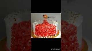 redvelvetcake/barbie theme cake/cake planet#shorts