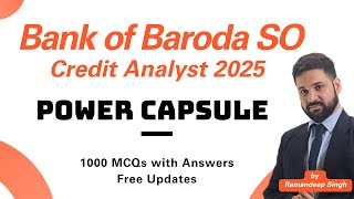 BOB Credit Analyst Power Capsule | 1100 MCQs with Exaplanations