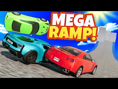 We Raced and Crashed on the BIGGEST RAMP in BeamNG Drive Mods Multiplayer!