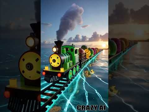 Monkey Hijacks the Magical Watermelon Train 🚂🍉 | Funniest Ride Ever! || #shorts #viralvideo #crazyai