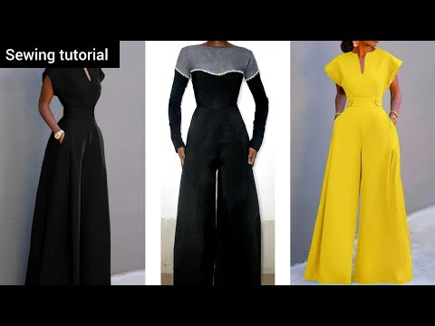 How To Cut And Sew A Perfect Jumpsuit | Wide leg palazzo