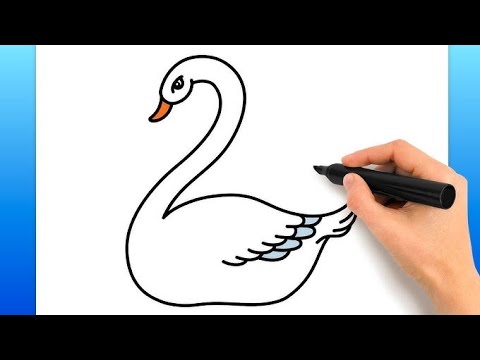 How to Draw Swan 🦢//Easy Drawing for Kids//step by step//#kids#kidslearning#yt#ytshorts#viralvideo