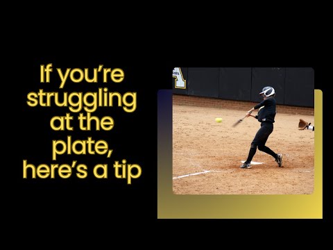 If You're Strugging At The Plate, Here's A Tip For You