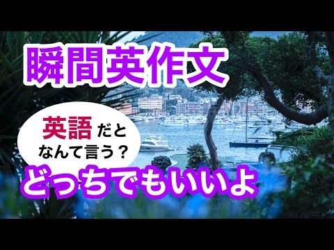 瞬間英作文389　英会話「どっちでもいいよ」英語リスニング聞き流し