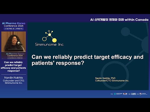 [AI Pharma Korea Conference 2024] Can we reliably predict target efficacy and patients response?