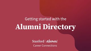 Getting started with the Alumni Directory