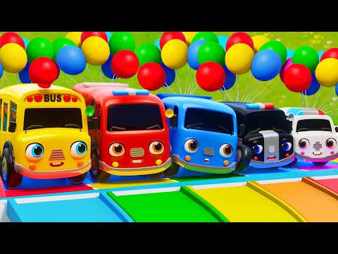 Wheels On The Bus Go To Town & Slide Song | Baby Shark | Nursery Rhymes & Kids Songs - Baby Car TV