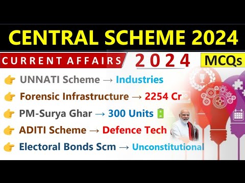 Scheme  2024 Current Affairs | Central Govt Schemes 2024 | Scheme Current Affairs 2024 | Scheme 2024