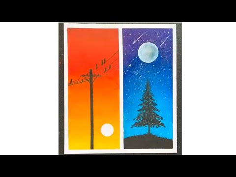 Easy painting ideas for beginners oil pastels | drawing tutorial | let’s draw it | #shorts