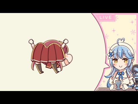 [Hololive Animated eng sub] Lamy, a captive of Marin's buttocks.[YukihanaLamy/HoushouMarine]