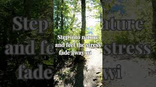 Step into nature and feel the stress fade away with every breath #affirmations #motivation #relaxing