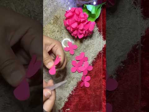 Easy Flower Making| Diy Craft #shorts #ytshorts #youtubeshorts #papercrafts #paperflower #diyflower